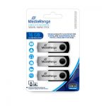 MediaRange USB Flash Drives 16GB Pack of 3