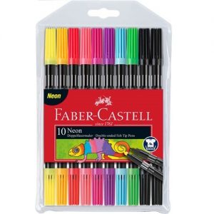 Faber-Castell Grip Colour Markers Neon + Pastel Colours Set of 10